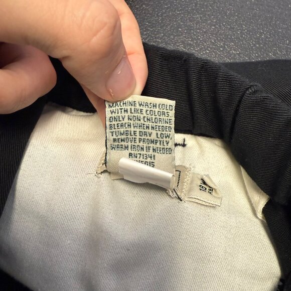 L.L.Bean Womens Black Cotton Dress Pants Size 18W Elastic Waist Pleated - Picture 5 of 10